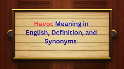 havoc meaning in kannada